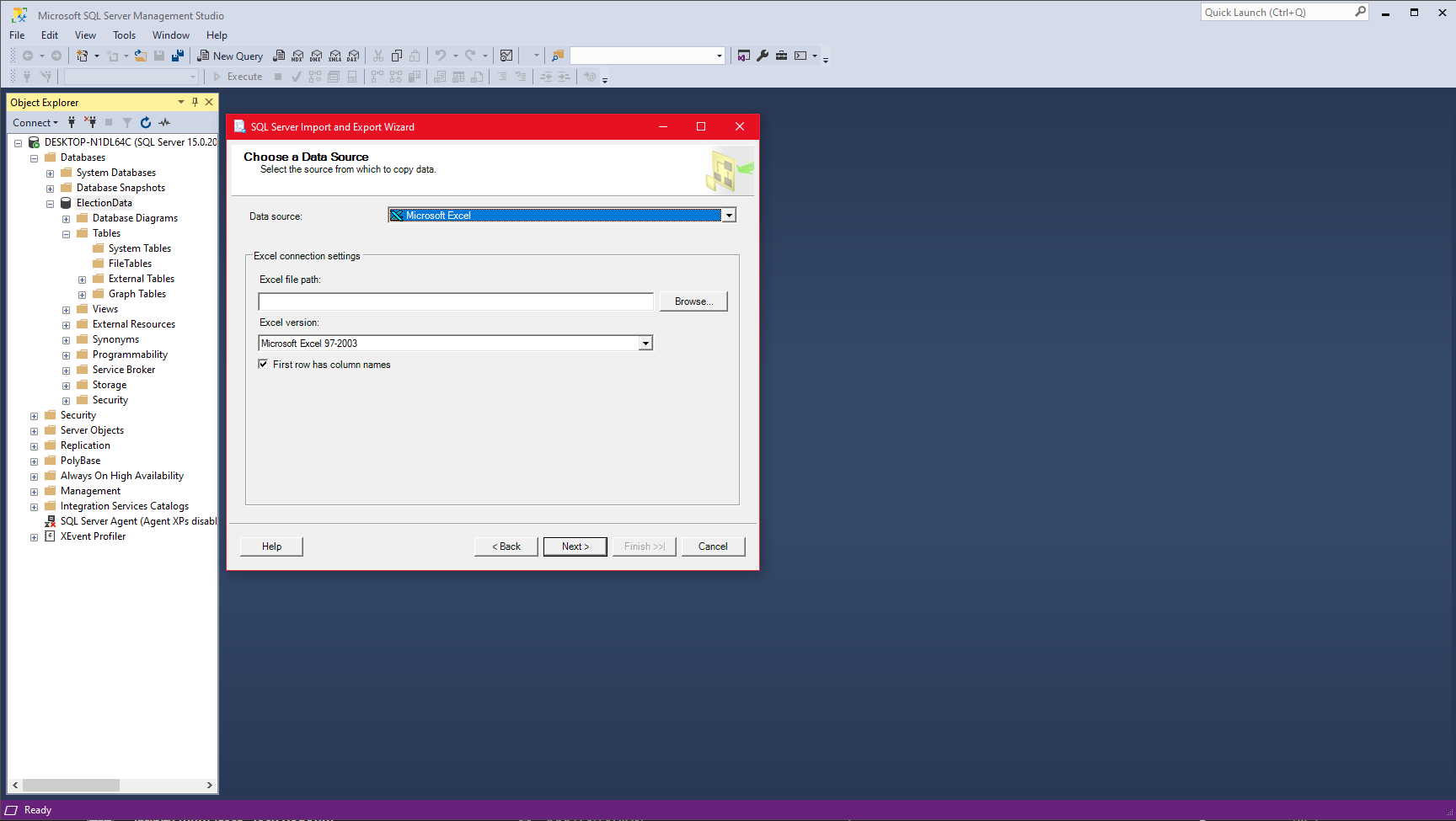 Importing Data from Excel to Database